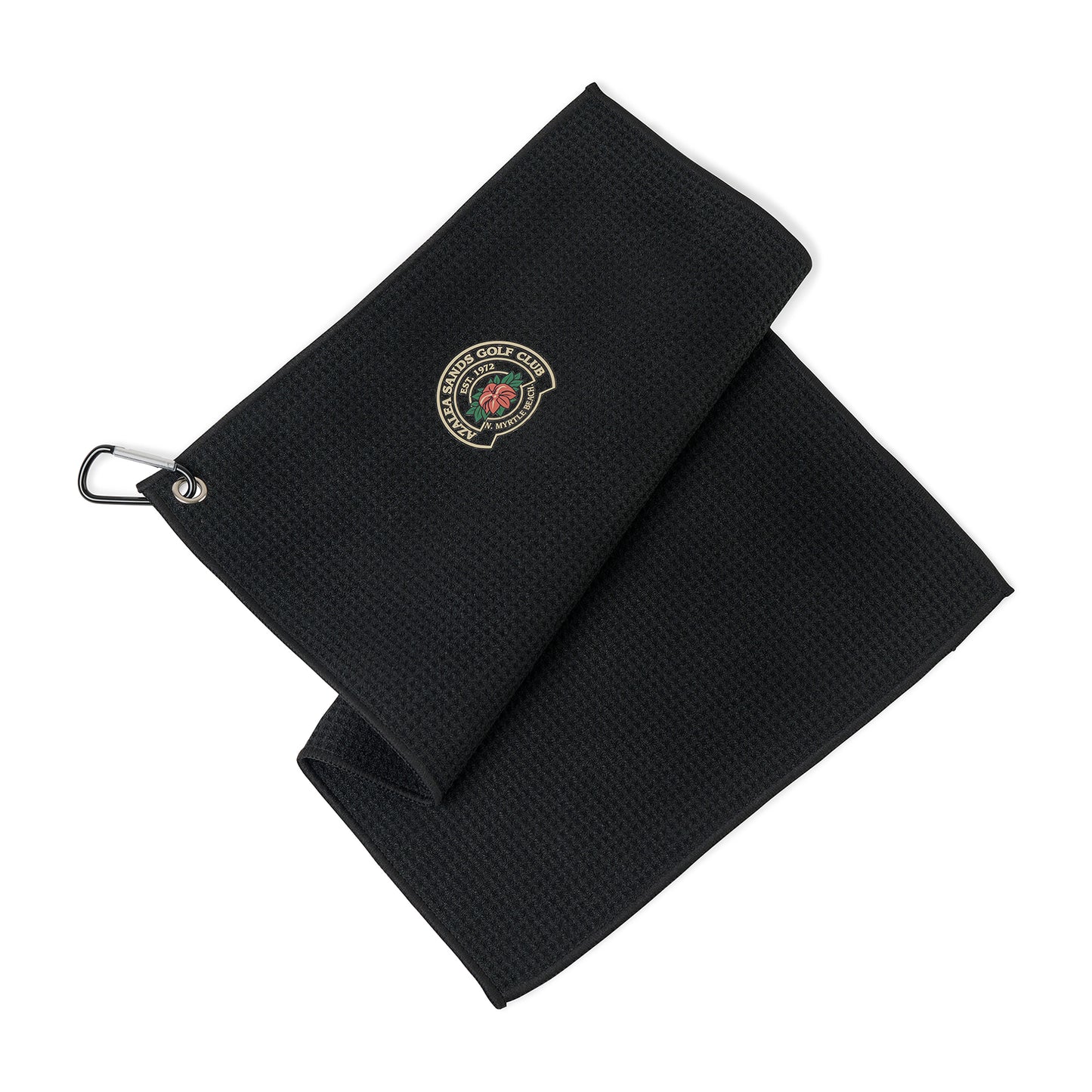 Black Golf Links Waffle Weave Towel