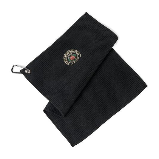 Black Golf Links Waffle Weave Towel