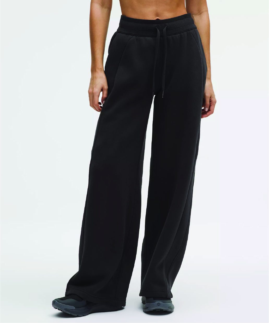 Scuba Mid-Rise Wide-Leg Pant Waffle