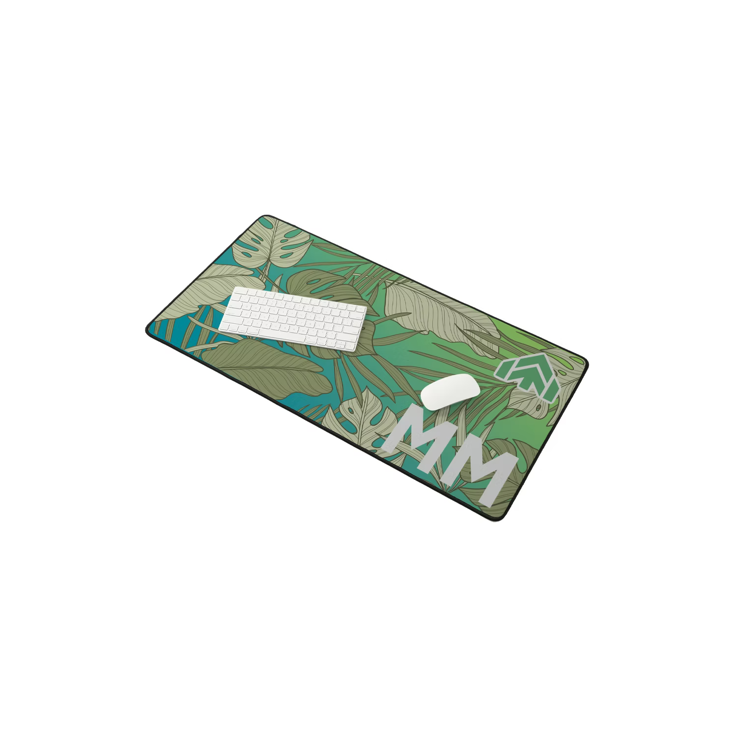 White Stitched Desk Mat, Sublimation