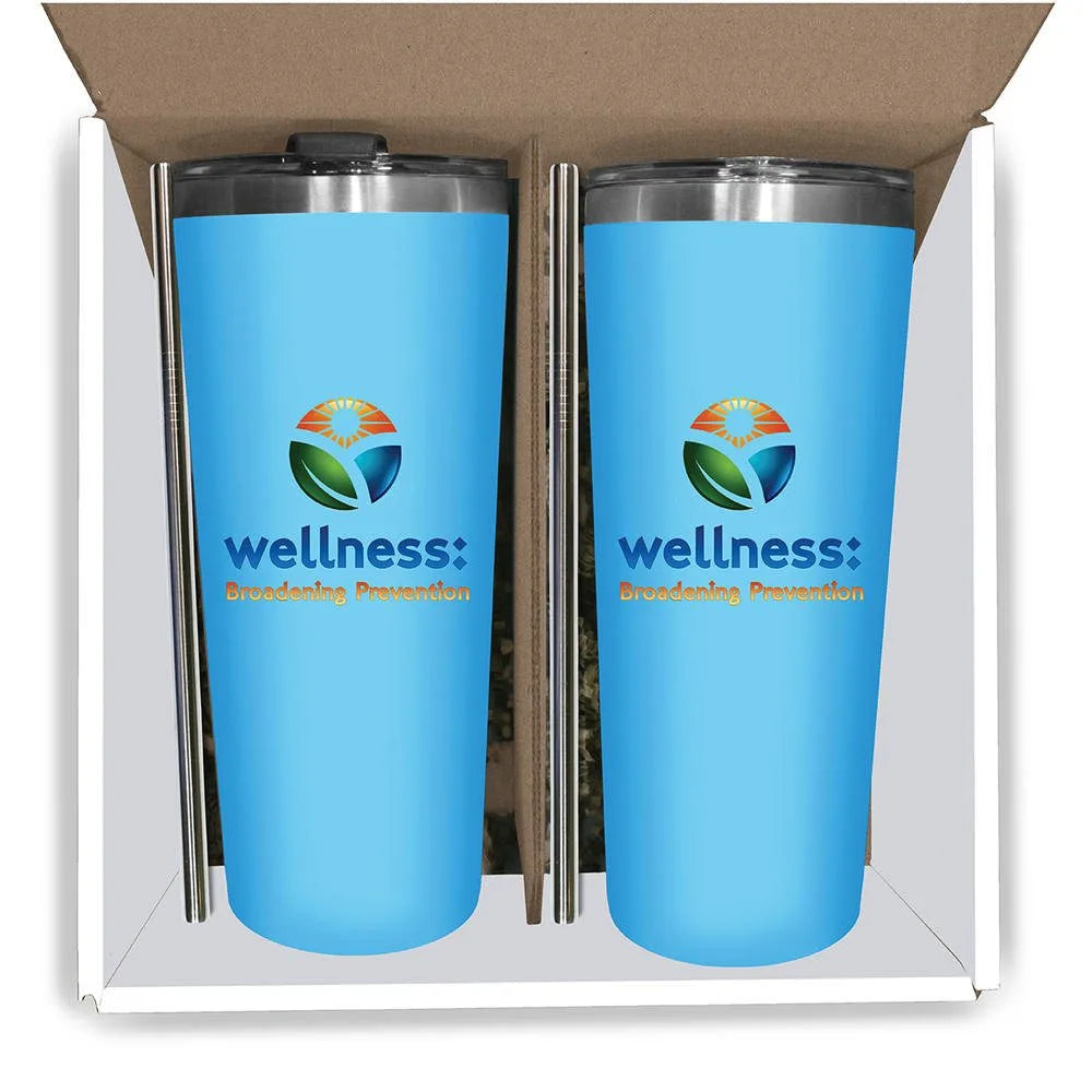 Memphis Tumbler Gift Set, Blue