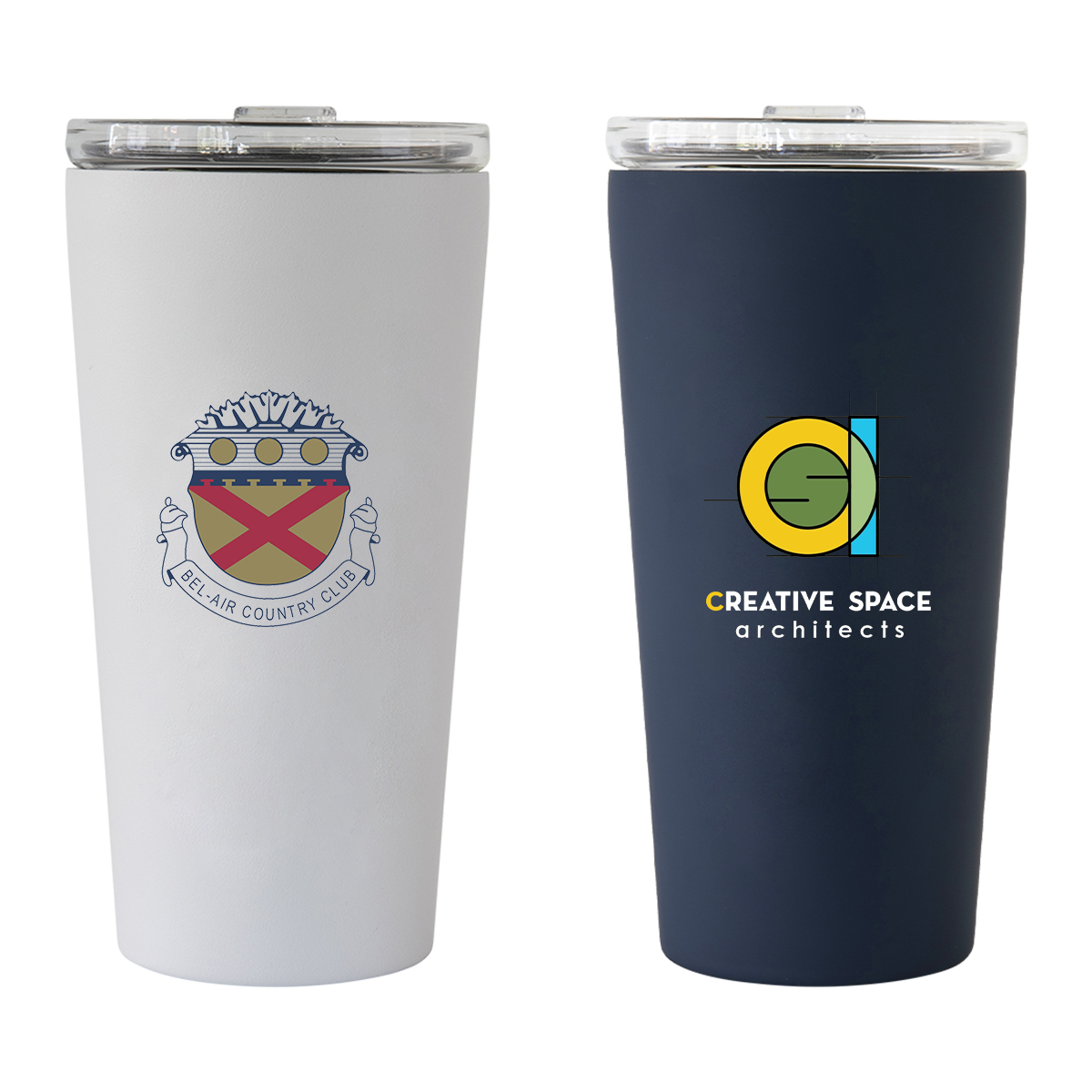 Vinglacé Tumbler 14 oz, White / Navy