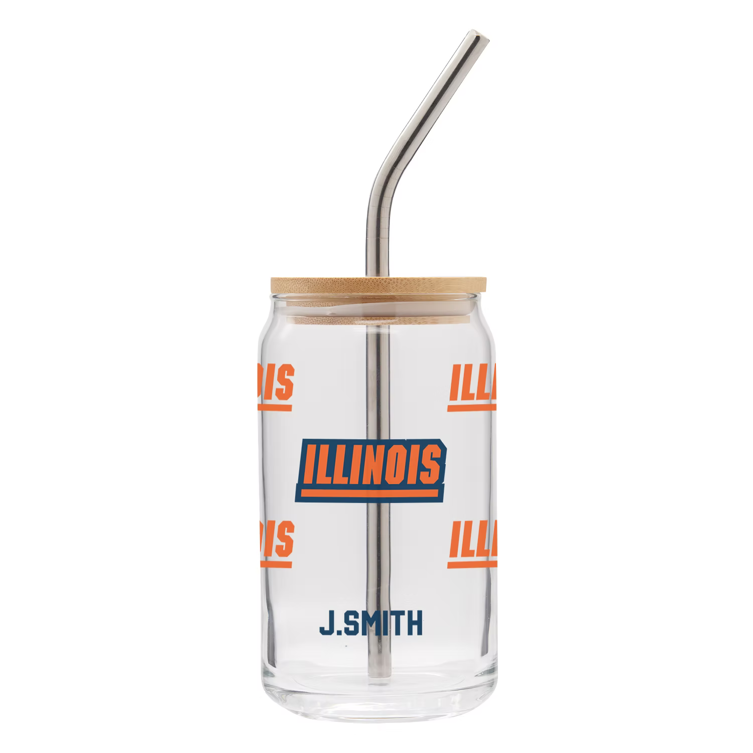 Soda Can Glass 16oz with Lid and Straw, Inkjet