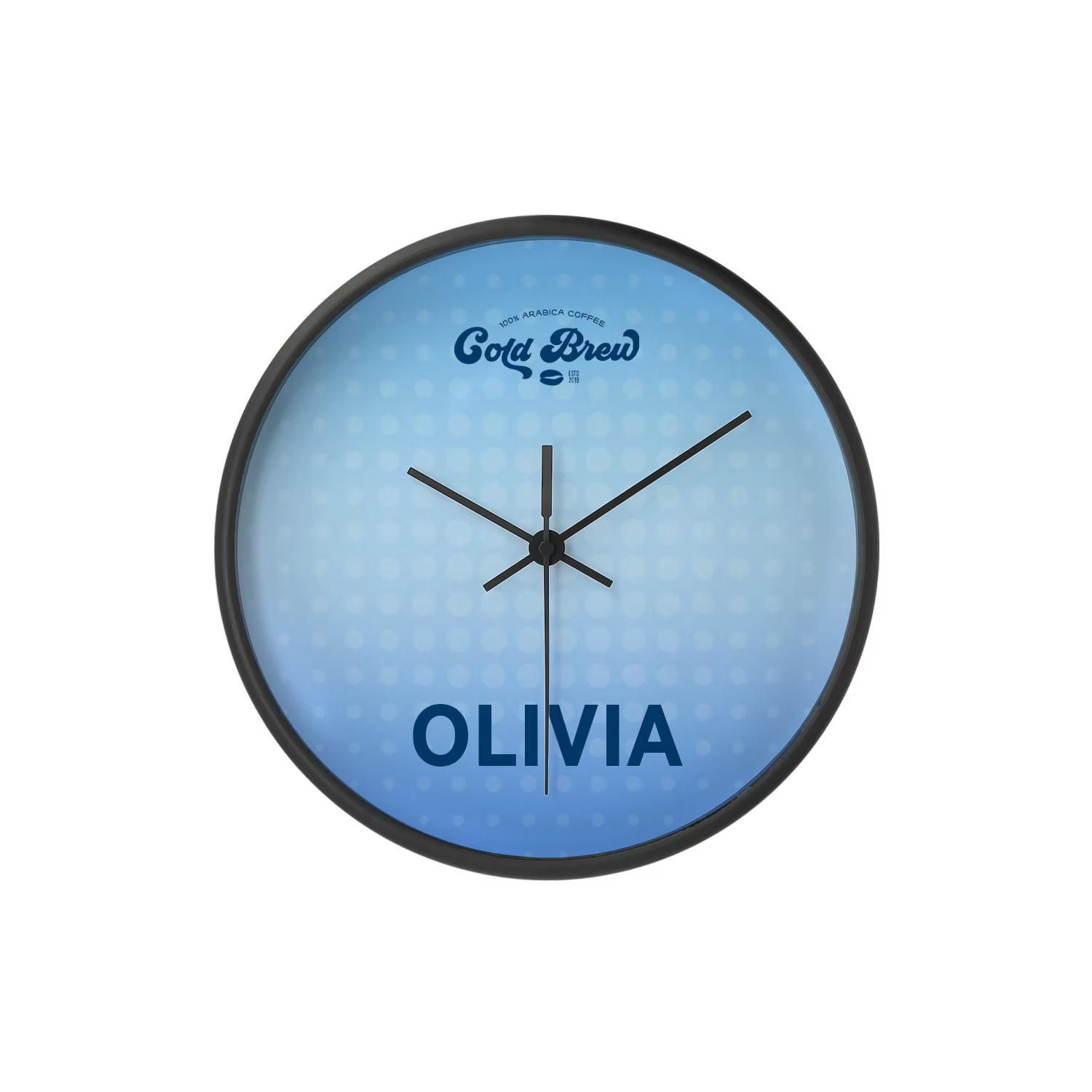 Wooden Frame Wall Clock 10 in, Eco-Solvent